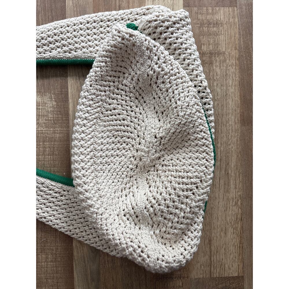Lululemon Cotton Crochet Shoulder Bag 7L Light Ivory/Raceway Green - Picture 4 of 5